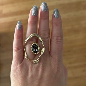 Alexis Bittar Crumpled Orbit Stone Ring